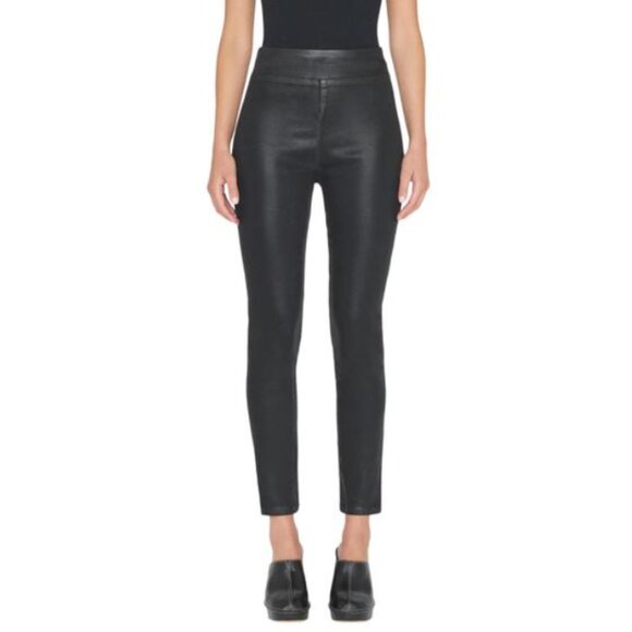 New Frame The Jet Set Skinny Crop Slit Jeans in Noir Coated size 2(30-34) - Picture 1 of 16